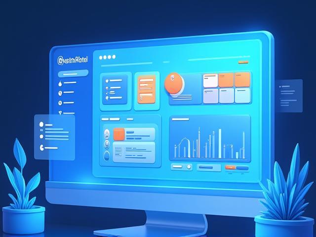 Illustrative image of SyncroHotel software dashboard showcasing different modules for selection